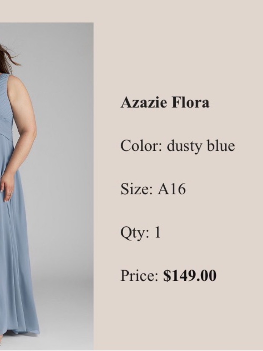 Azazie Flora in Dusty Blue - Picture 4 of 7